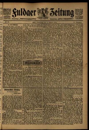 Ausgabe vom Donnerstag, den 14. Januar 1904.
