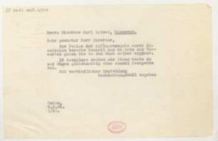 Brief an Karl Leimer : 09.06.1931