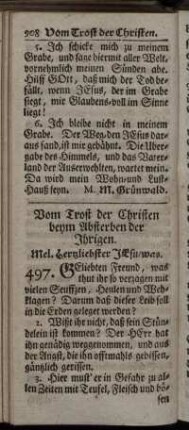 Vom Trost der Christen beym Absterben der Ihrigen