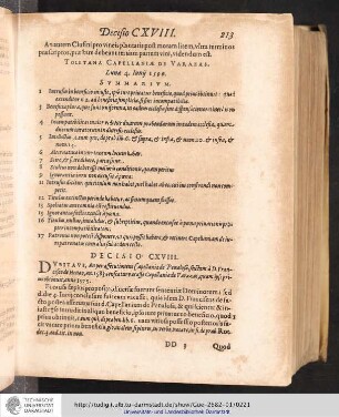 Decisio CXVIII