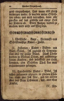 Bücher-Verzeichnuß.