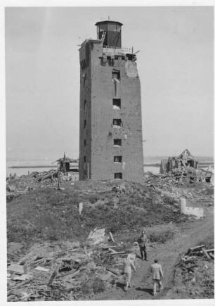Helgoland, ehemaliger Flakturm, neues Leuchtfeuer