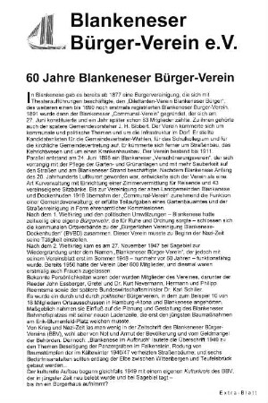 60 Jahre Blankeneser Bürger-Verein