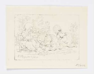 Drei spielende Mädchen, aus: "Etudes de figures dessine d’aprés nature"