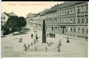 Wurzen. Wettinplatz mit Kriegerdenkmal