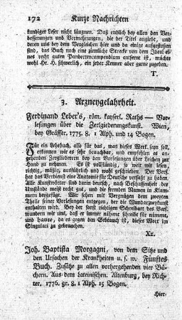 3. Arzneygelahrheit.