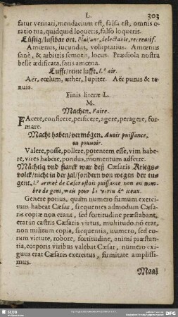 M [Machen - Muthwillig leben führen]