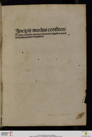 Modus confitendi.
