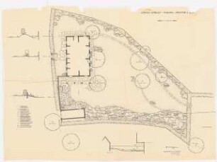 Garten Zarges, Murnau: Pflanzplan Gehölz und Stauden 1:100