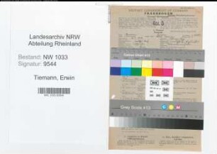 Entnazifizierung Erwin Tiemann , geb. 12.08.1901 (Polizeibeamter)