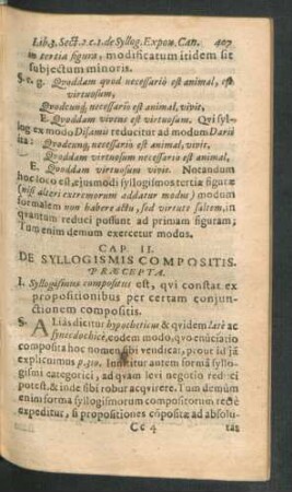Cap. II. De Syllogismis Compositis.