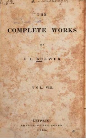 The complete works of E. L. Bulwer, 8. The last days of Pompeii