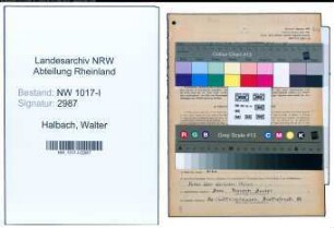 Entnazifizierung Walter Halbach , geb. 24.06.1920 ()