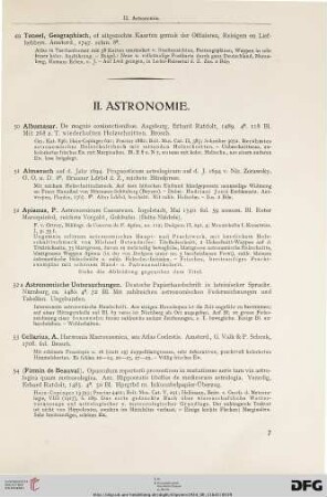 II. Astronomie (Nr. 50-67)