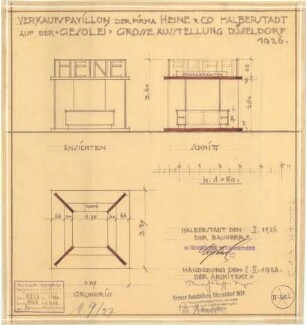 Verkaufspavillon der Firma Heine & Co Halberstadt