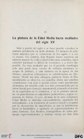 II. La pintura de la Edad Media hasta mediados del siglo XV