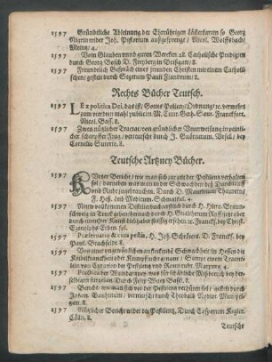 Rechts Bücher Teutsch.