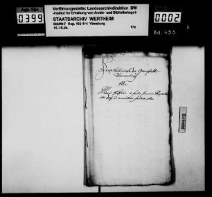 Forstrechnung der Grafschaft Virneburg