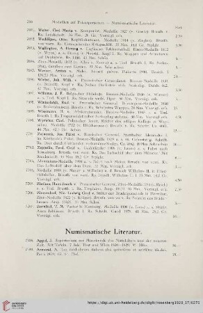 Numismatische Literatur (Nr.7708-7752)
