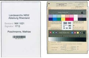 Entnazifizierung Mathias Poschmanns , geb. 28.07.1903 (Arbeiter)