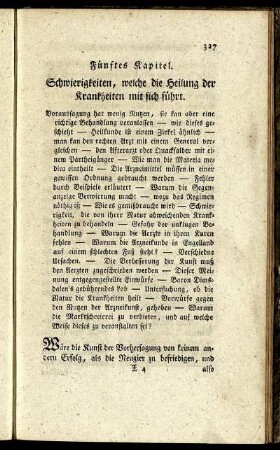 Fünftes Kapitel. Schwierigkeiten, welche die Heilung der Krankheiten mit sich führt.
