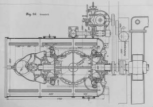 Francis-Zwillingsturbine nach J. M. Voith, Grundriß : Technikgeschichte | Industrie und Technik | Wassenkraftanlagen