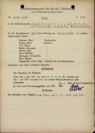 Zweifel, Josef