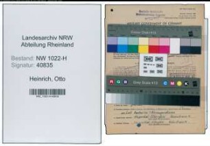 Entnazifizierung Otto Heinrich , geb. 11.12.1893 (Bahnangestellter)