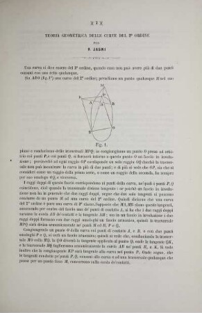 Teoria geometrica delle curve del secondo ordine.