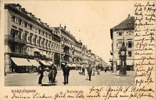 Postkartenalbum. "Karlsruhe Kaiserstraße". Kaiserstraße