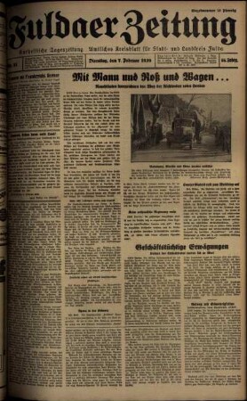 Ausgabe vom Dienstag, den 07. Februar 1939.
