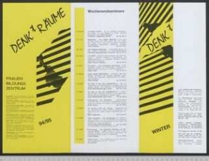 Frauenbildungszentrum DENKtRÄUME : Archiv - Bibliothek; Programm Winter 94/95