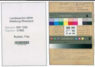 Entnazifizierung Fritz Bustian , geb. 13.09.1894 (Arbeiter)