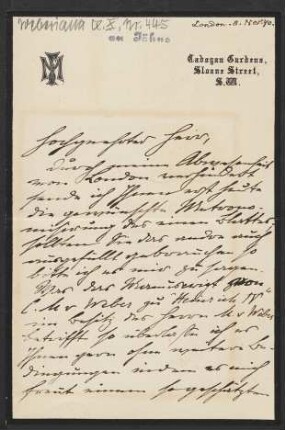 Brief an Friedrich Wilhelm Jähns : 08.11.1870