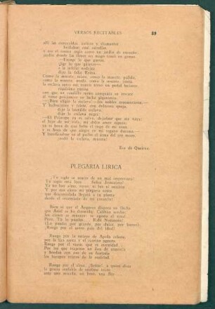 Plegaria lírica