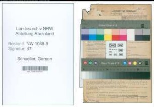 Entnazifizierung Gereon Schueller , geb. 31.12.1880 (Stuckateur)