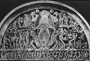 Autun, Kathedrale St. Lazare, Westportal, Tympanon. Gislebertus