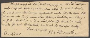 Brief an B. Schott's Söhne : 02.09.1905