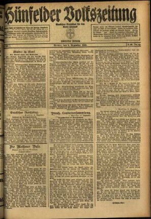 Ausgabe vom Montag, den 06. Dezember 1920.