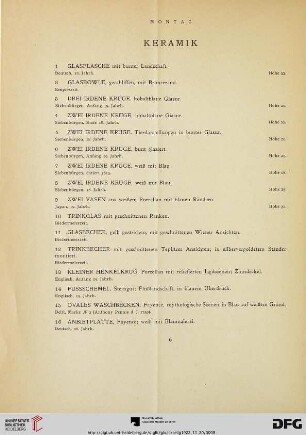 Keramik (Nr. 1-33)