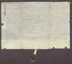 Gültbrief von Anna Scheurer von Berghausen gegen die geistliche Verwaltung Durlach