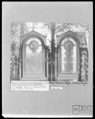 Grabmal von Caroline Wilhelmina Engel und Gustav Adolf Engel