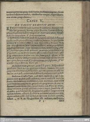 Caput V. De Causis Remotis Agit