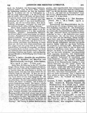 Berlin, b. Belitz: Gemälde des menschlichen Herzens in Rücksicht auf Moralität und Menschenkunde, von Engel. Erstes Bdchen. VI u. 343 S. 8. 1801.