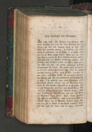 Die Apologie des Socrates.