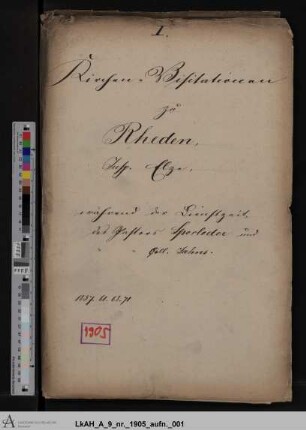 Rheden: Visitationsakten