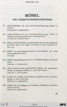 Möbel (Nr. 241-353)