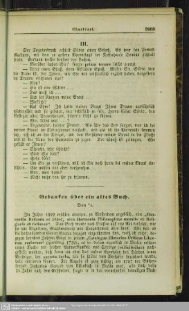 Gedanken über ein altes Buch