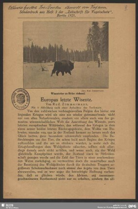 Europas letzte Wisente