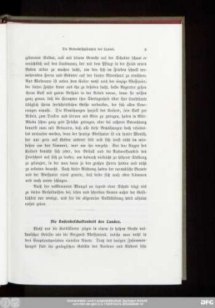 Die Bodenbeschaffenheit des Landes.